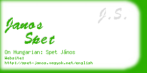 janos spet business card